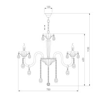 Подвесная люстра Bogates Lecce 310/8 Strotskis