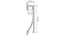 Профиль с рассеивателем Arlight ALU-WALL-US-2000 ANOD+FROST 014909