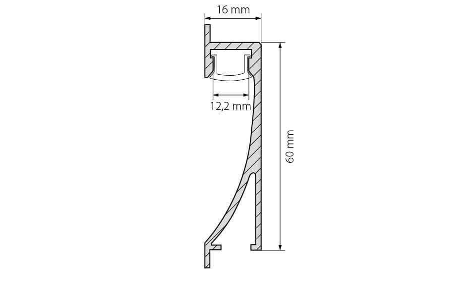 Профиль с рассеивателем Arlight ALU-WALL-US-2000 ANOD+FROST 014909