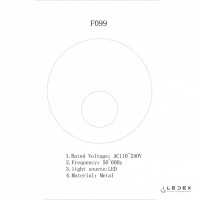 Настенный светильник iLedex Moon F099-9W-3000K WH-BK