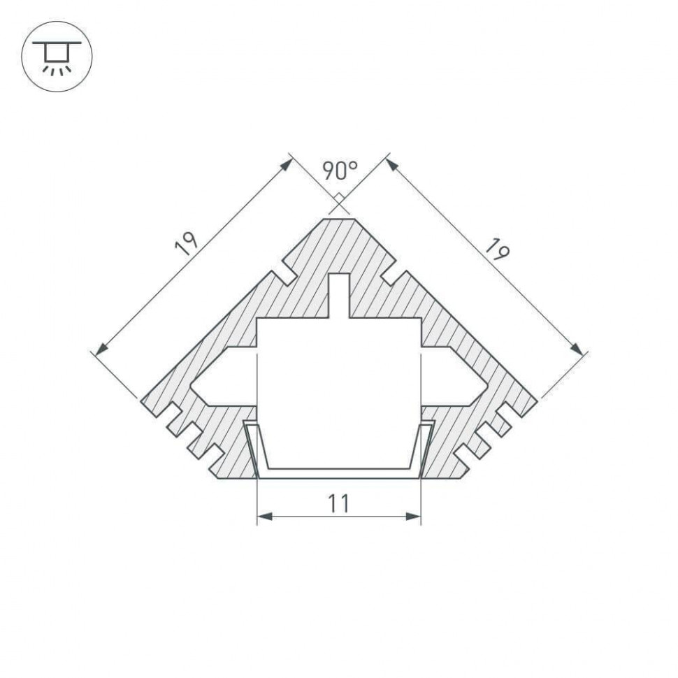 Профиль Arlight PDS45-T-2000 ANOD Brown Deep 017643