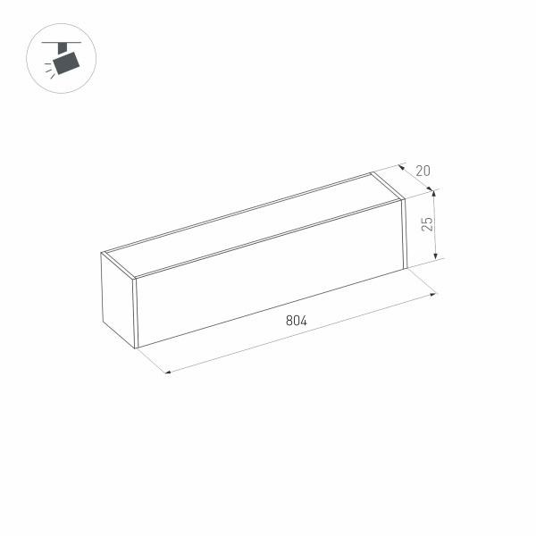 Трековый светильник Arlight Mag-Flat-25-L800-24W Day4000 034212