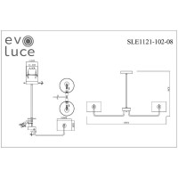Люстра на штанге Evoluce Aerin SLE1121-102-08