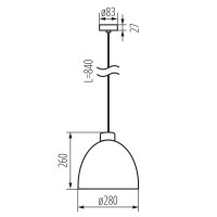 Подвесной светильник Kanlux Ogiva D35 GR 27001