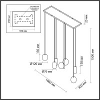 Каскадная люстра Odeon Light Ovali 5053/7A