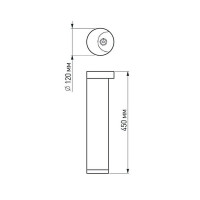 Уличный светодиодный светильник Arlight LGD-Path-Round120-H450B-12W Warm White 020336