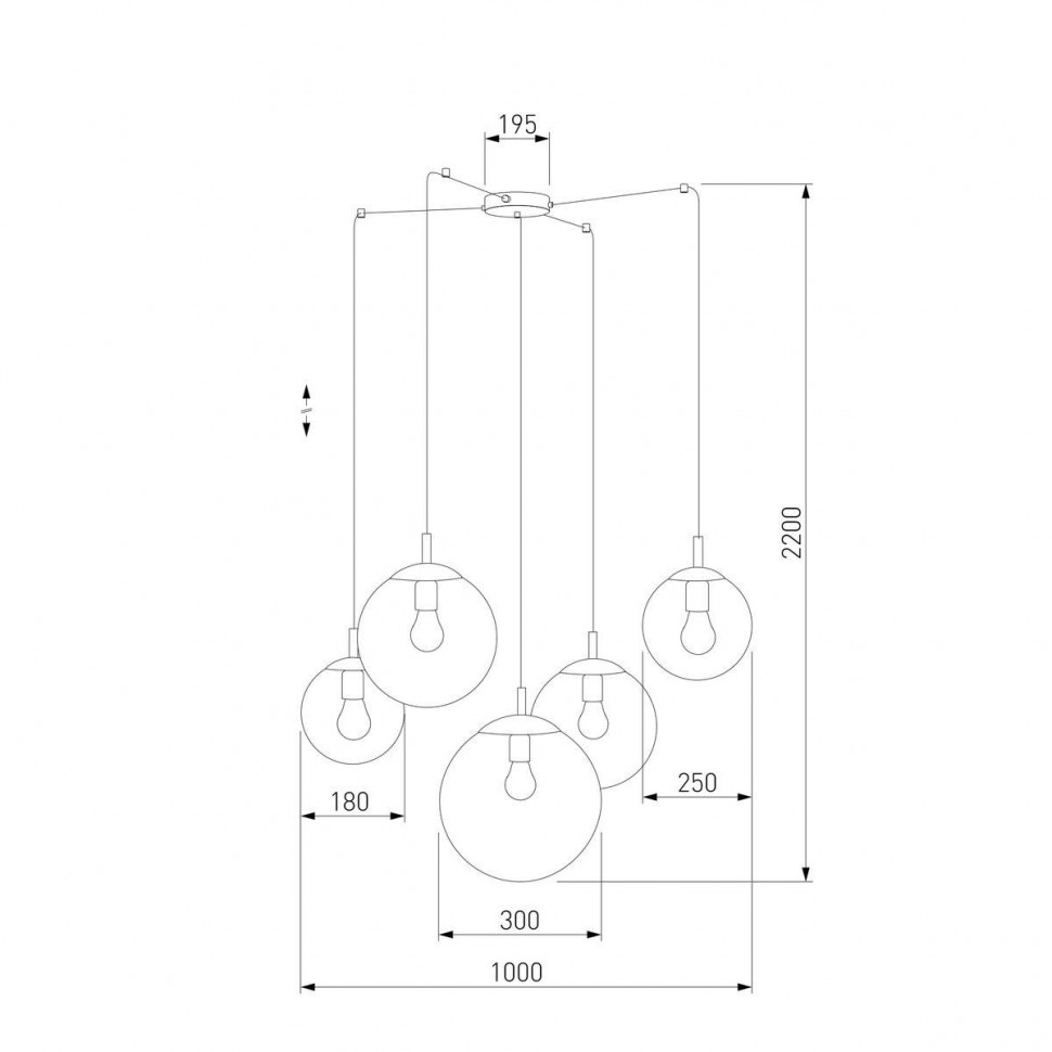 Каскадная люстра TK Lighting 5382 Esme a068567