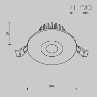 Встраиваемый светодиодный светильник Maytoni Technical Zen DL038-2-L7W