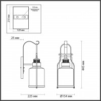 Уличный настенный светильник Odeon Light Nature Kalpi 4835/1W