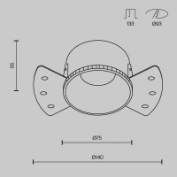 Встраиваемый светильник Maytonil Technical Share DL051-01-GU10-RD-WMG