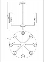 Люстра на штанге Moderli Metric V10021-8P