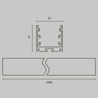 Радиусный профиль Maytoni Led strip ALM-3535R-B-D-2.5M