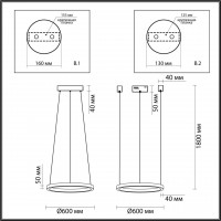 Подвесной светодиодный светильник Odeon Light L-vision Brizzi 4244/35L