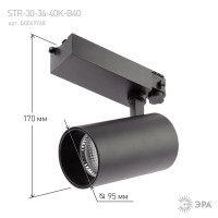 Трековый светильник ЭРА SТR-30-36-40K-B40 Б0049768
