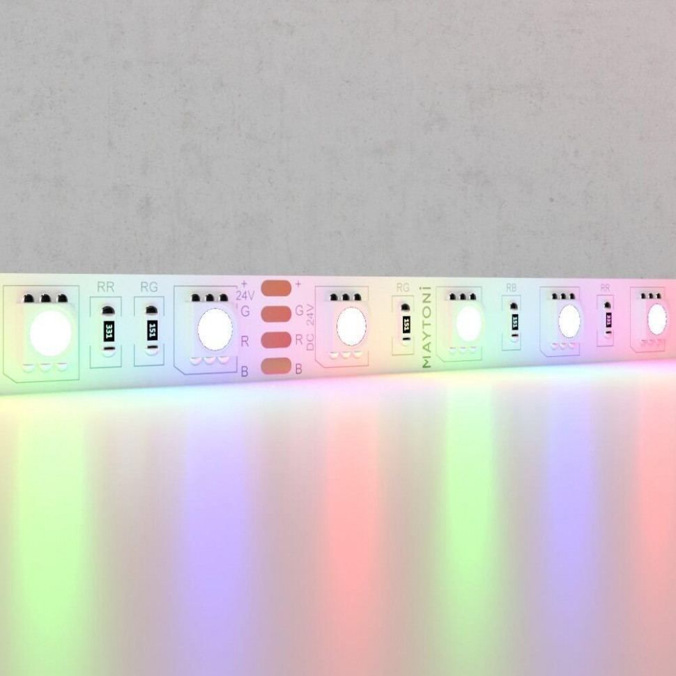 Светодиодная лента Maytoni Technical 24В 5050 14,4Вт/м RGB IP20 10174