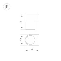 Настенный светодиодный светильник Arlight SP-Spicy-Wall-Mini-S60x39-3W Day4000 034906