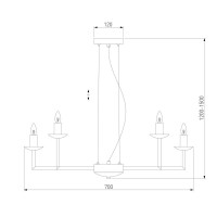 Подвесная люстра Eurosvet Cariso 60150/10 хром