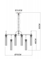 Подвесная люстра Arte Lamp Borgia A4088LM-12AB
