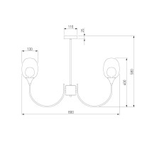 Люстра на штанге Eurosvet Spritz 70217/8 латунь Smart a064748