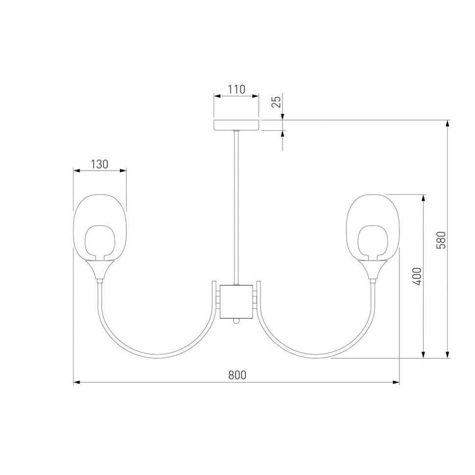 Люстра на штанге Eurosvet Spritz 70217/8 латунь Smart a064748