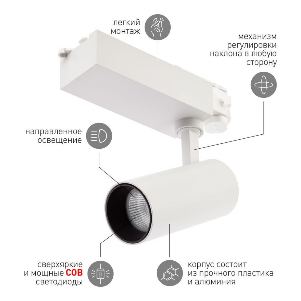 Трековый светильник ЭРА SТR-30-36-40K-W20 Б0049752