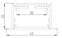 Профиль встраиваемый DesignLed LE.6332 001078