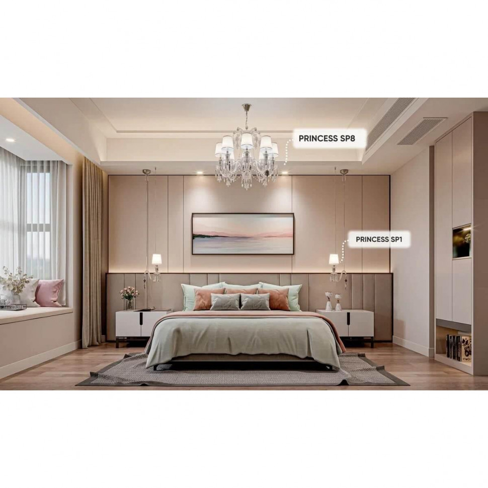 Подвесная люстра Crystal Lux Princess SP8
