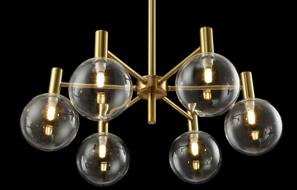 Подвесная люстра Crystal Lux Andres SP6 Bronze/Transparente