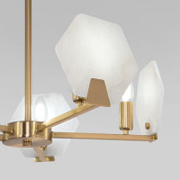 Люстра на штанге Eurosvet Marble 60158/5 латунь Smart a065049