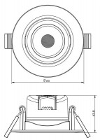 Встраиваемый светодиодный светильник Deko-Light SMD-68-230V-4000K-rund 565339