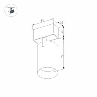 Трековый светодиодный светильник для магнитного шинопровода Arlight Mag-Spot-45-R85-5W Warm3000 030653
