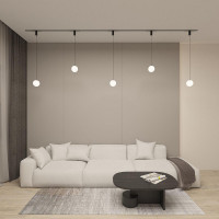 Трековый однофазный светильник Denkirs Smart Moon DK8052-BK