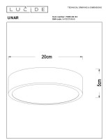 Потолочный светильник Lucide Unar 79185/20/02