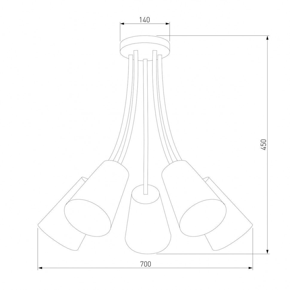 Потолочная люстра TK Lighting 828 Wire Gold