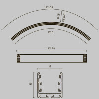 Радиусный профиль Maytoni Led strip ALM-3535R-B-EX-90°-1.5M