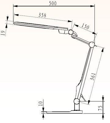 Настольная лампа Horoz Ebru черная 049-010-0010 HRZ00000685