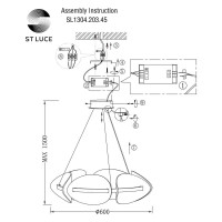 Подвесная люстра ST Luce Etoile SL1304.203.45
