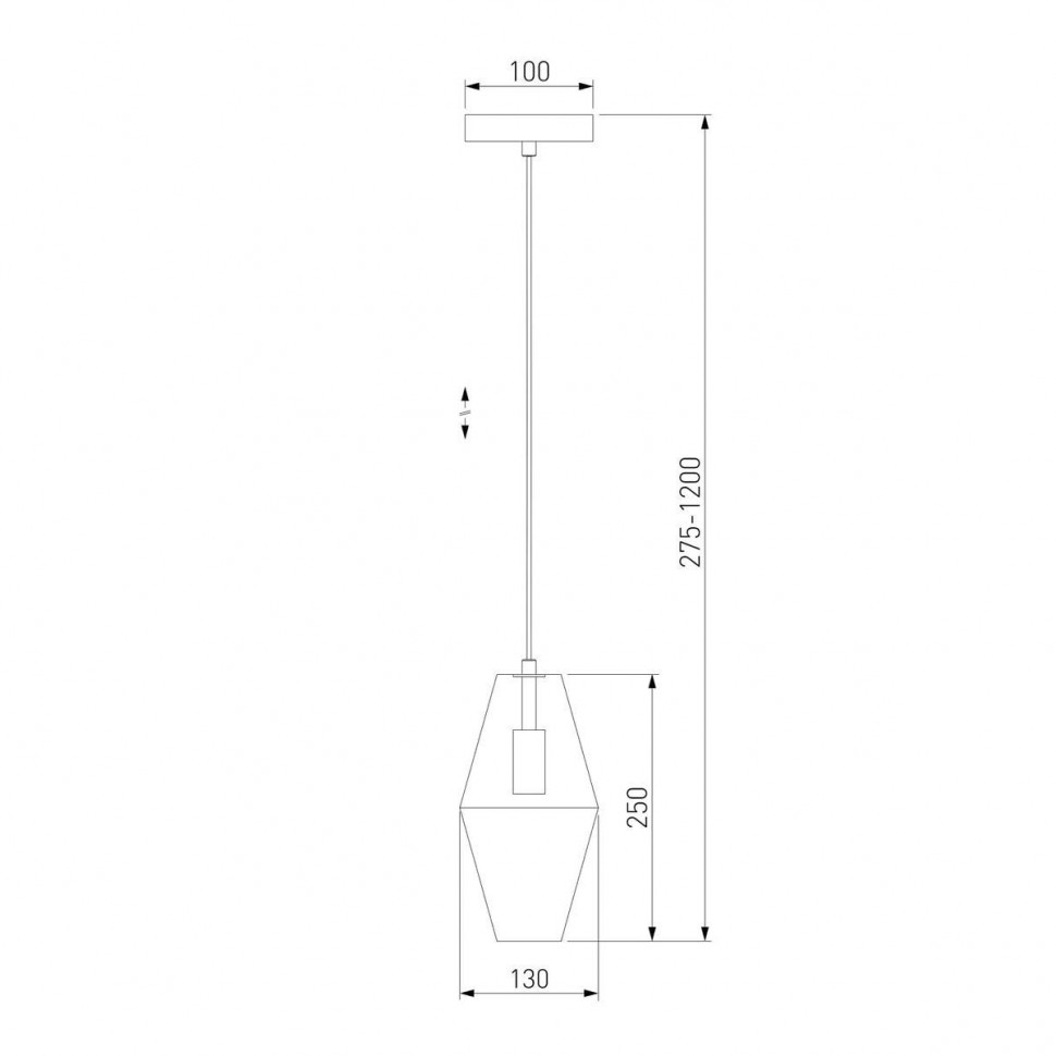 Подвесной светильник Eurosvet Prism 50236/1 янтарный a058957