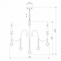 Подвесная люстра Eurosvet Telao 10120/8 золото/тонированный хрусталь Strotskis Smart