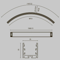 Радиусный профиль Maytoni Led strip ALM-3535R-B-IN-90°-1.5M