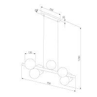 Подвесная люстра TK Lighting 5905 Estera Wood a068624