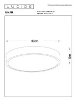 Потолочный светильник Lucide Unar 79185/30/30