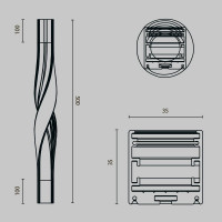 Радиусный профиль Maytoni Led strip ALM-3535R-B-T-180°-0.5M