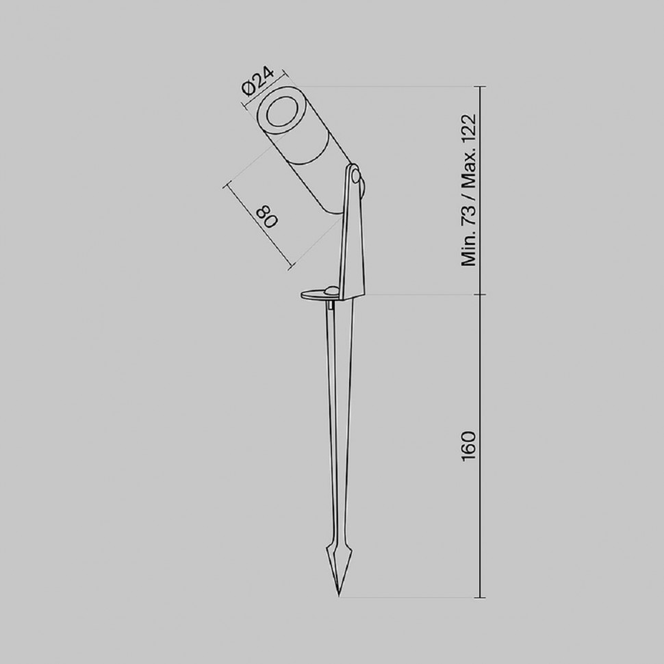 Ландшафтный светодиодный светильник Maytoni Outdoor Bern O050FL-L2W3K
