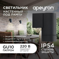 Уличный настенный светильник Apeyron Graphite 11-118