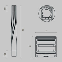 Радиусный профиль Maytoni Led strip ALM-3535R-B-TR-90°-0.4M