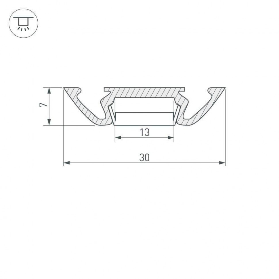 Профиль Arlight PHS-A-2000 ANOD 013215