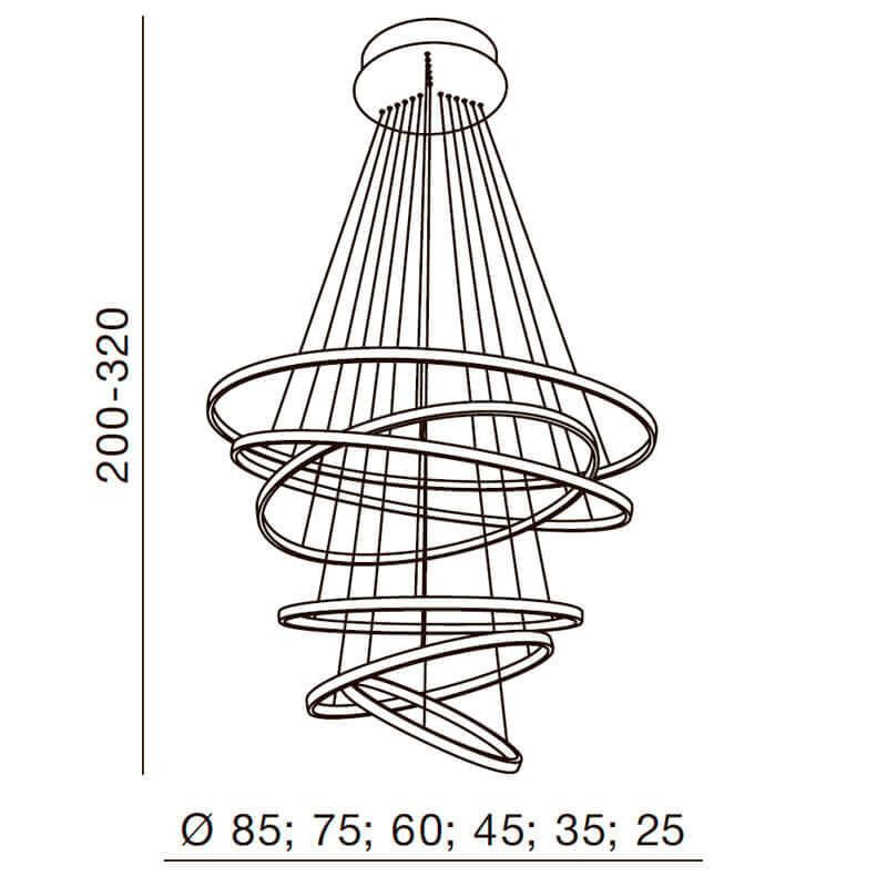 Подвесная люстра Azzardo Wheel 6 AZ1280