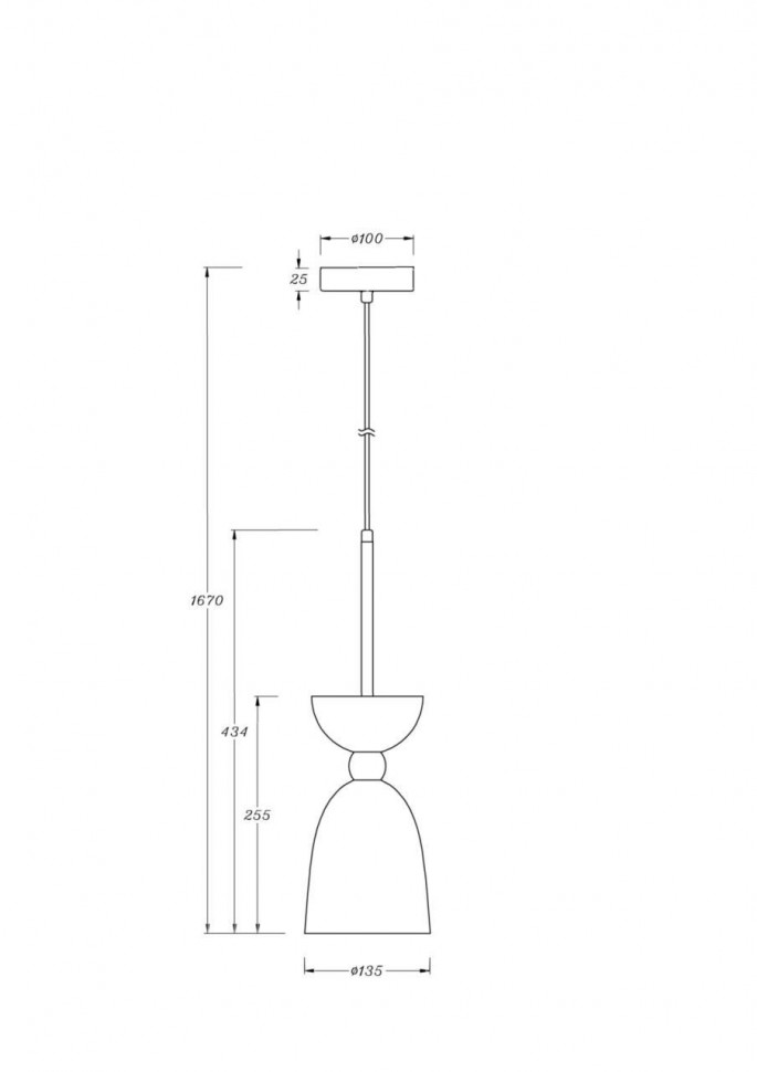 Подвесной светильник Maytoni Cloches MOD113PL-01W