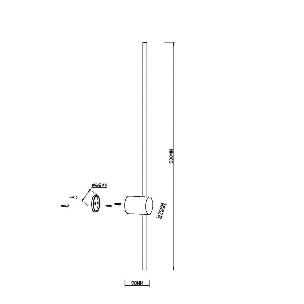 Настенный светильник Maytoni Light stick MOD237WL-L11BS3K